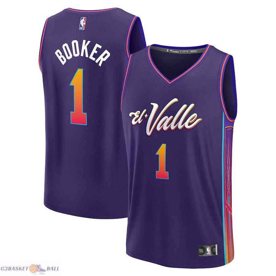 Men's Phoenix Suns Devin Booker Fanatics Purple Fast Break Jersey - City Edition