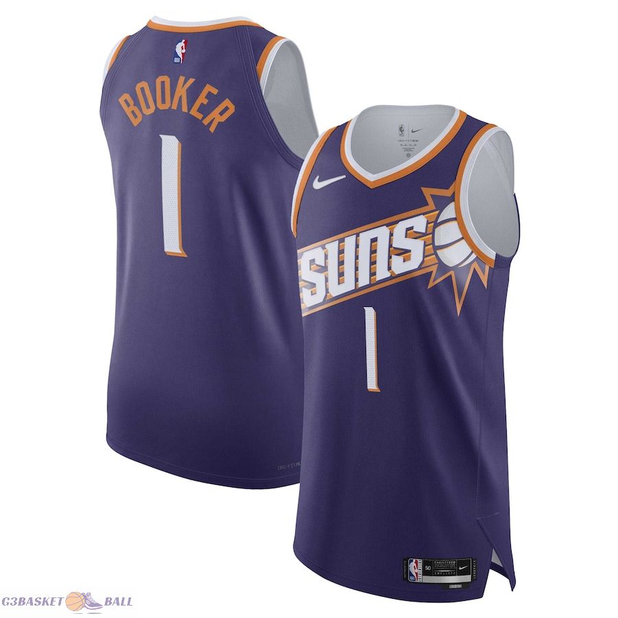 Men's Phoenix Suns Devin Booker Purple Authentic Jersey - Icon Edition