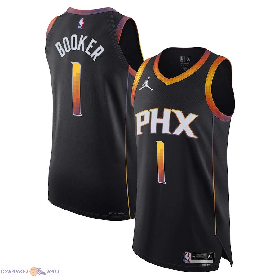 Men's Phoenix Suns Devin Booker Jordan Brand Black Authentic Player Jersey - Statement Edition