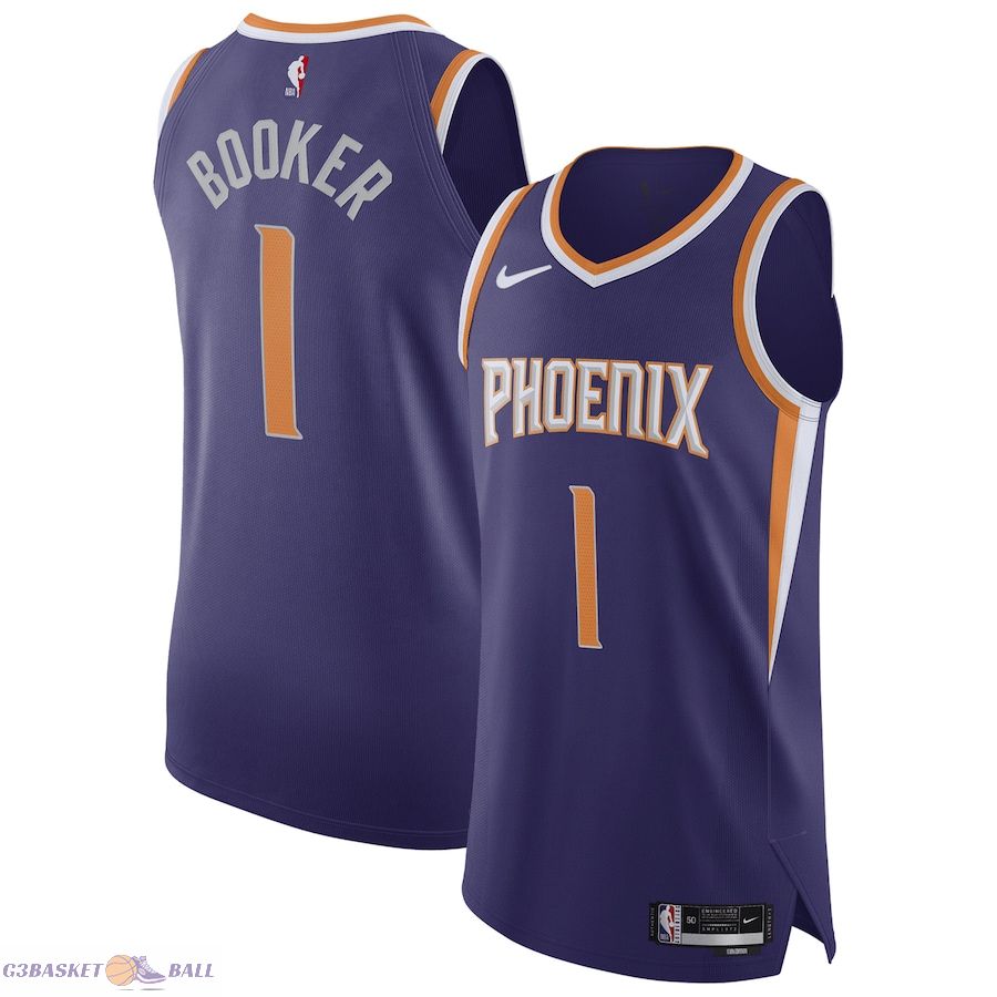 Men's Phoenix Suns Devin Booker Purple Authentic Jersey - Icon Edition