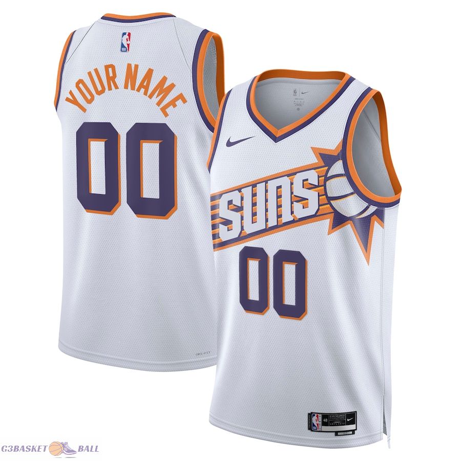 Unisex Phoenix Suns White Swingman Custom Jersey - Association Edition