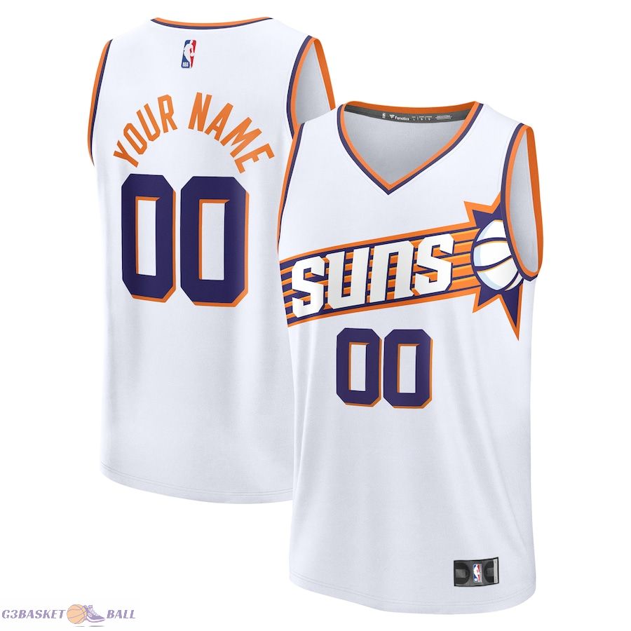 Men's Phoenix Suns Fanatics White Custom Fast Break Jersey - Association Edition