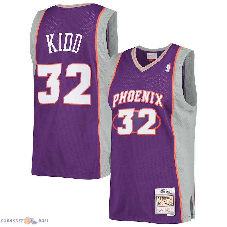 Men's Phoenix Suns Jason Kidd Mitchell & Ness Purple Big & Tall Hardwood Classics 2000/01 Swingman Jersey