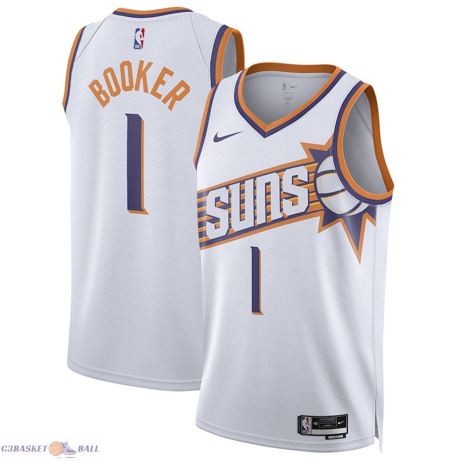 Unisex Phoenix Suns Devin Booker White Swingman Jersey - Association Edition