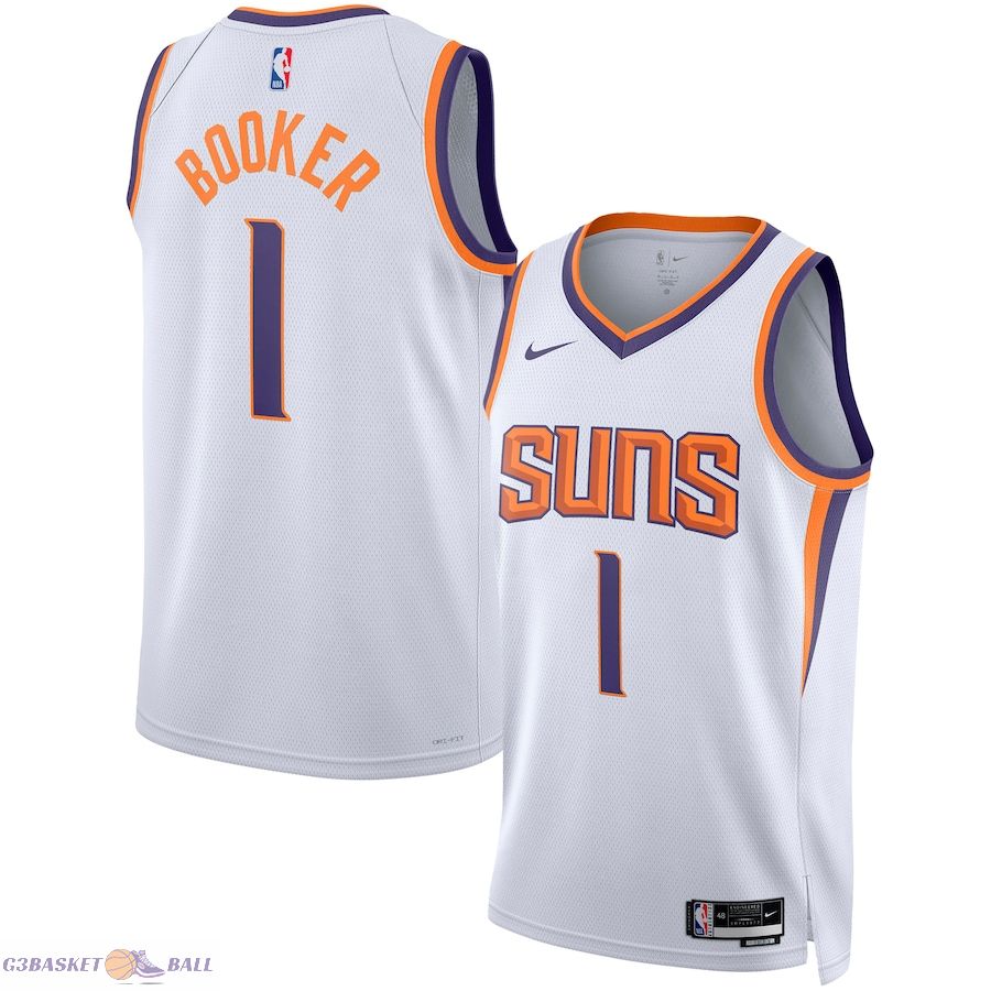 Unisex Phoenix Suns Devin Booker White Swingman Jersey - Association Edition