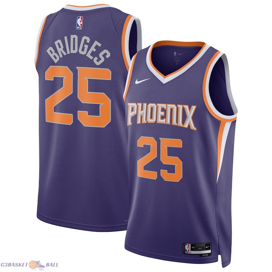 Unisex Phoenix Suns Mikal Bridges Purple Swingman Jersey - Icon Edition