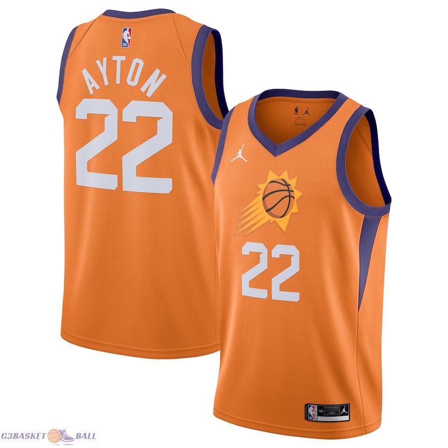 Men's Phoenix Suns Deandre Ayton Jordan Brand Orange 2020/21 Swingman Jersey - Statement Edition