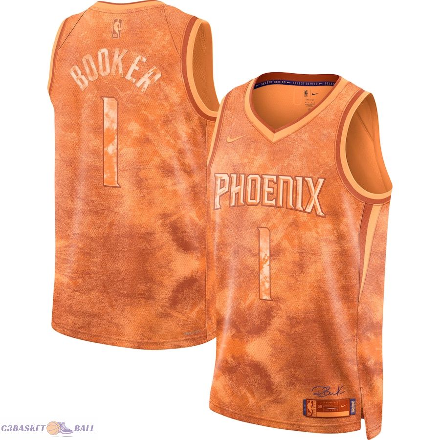 Unisex Phoenix Suns Devin Booker Orange Select Series Swingman Jersey