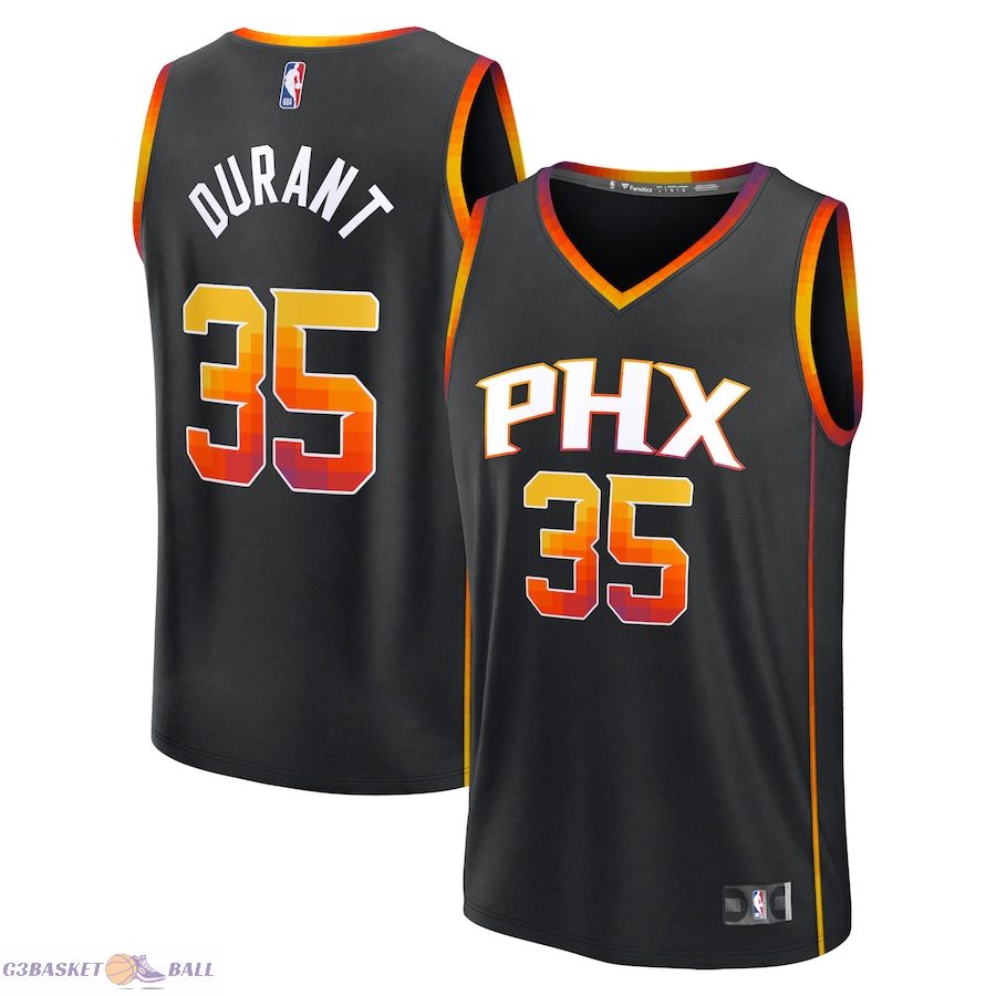 Youth Phoenix Suns Kevin Durant Fanatics Black Fast Break Replica Player Jersey - Statement Edition