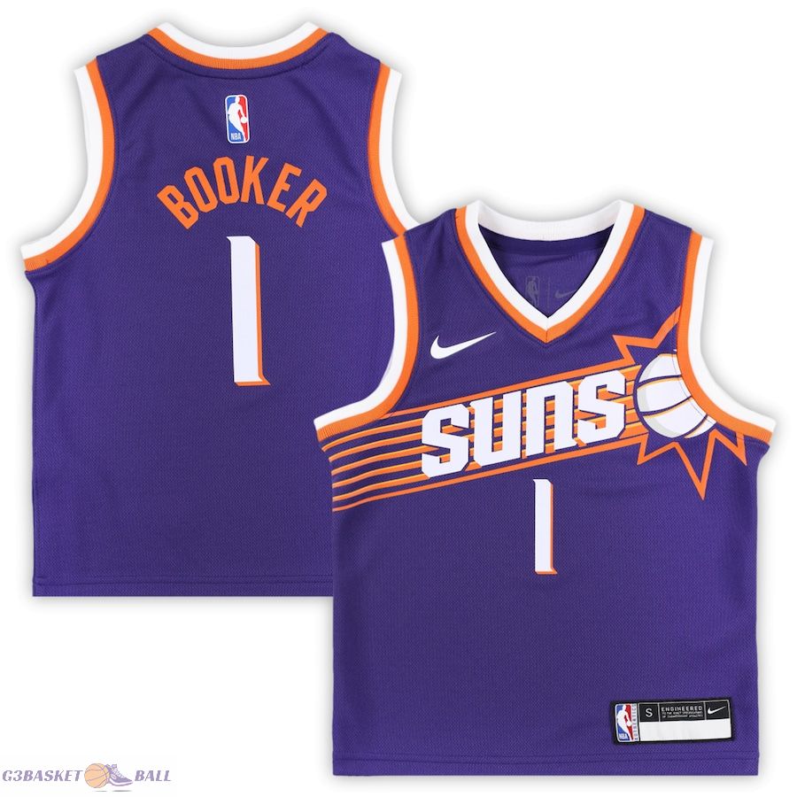 Preschool Phoenix Suns Devin Booker Purple Swingman Player Jersey - Icon Edition