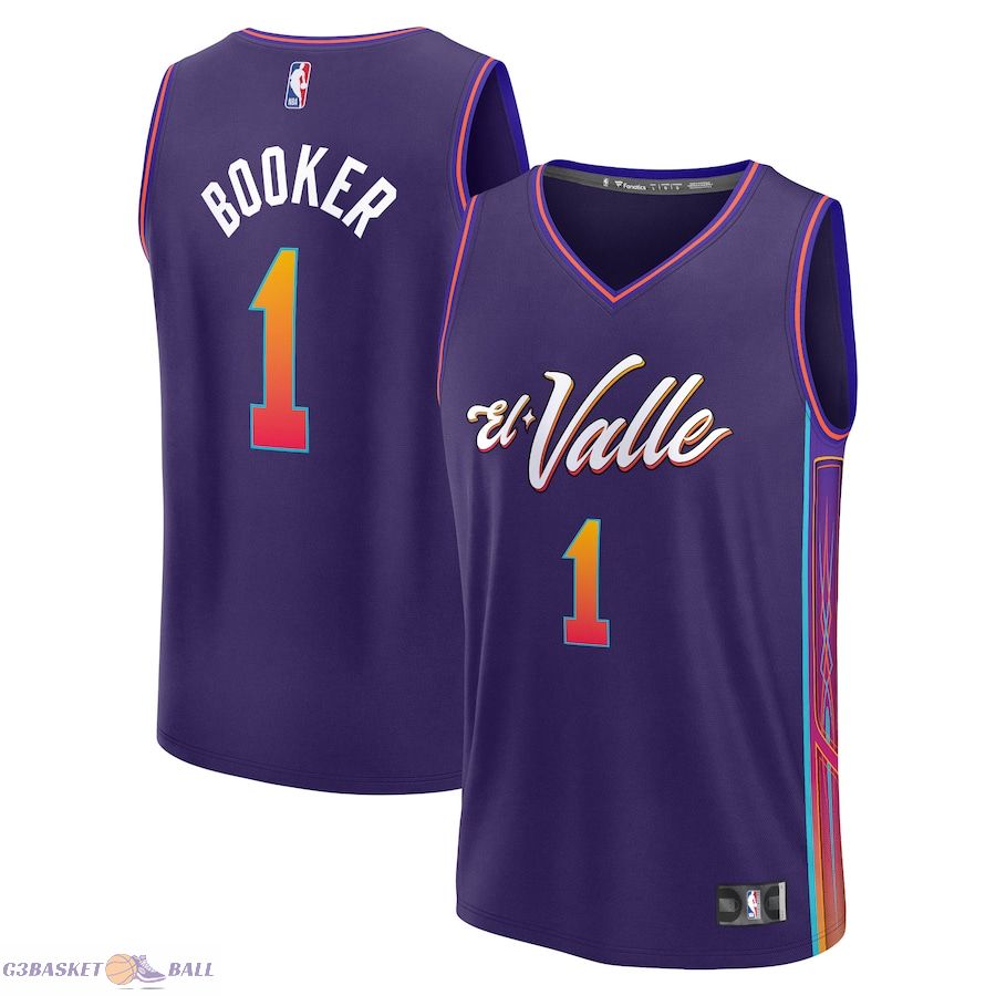 Youth Phoenix Suns Devin Booker Fanatics Purple Fast Break Jersey - City Edition