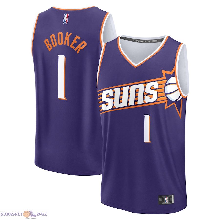 Youth Phoenix Suns Devin Booker Fanatics Purple Fast Break Replica Player Jersey - Icon Edition