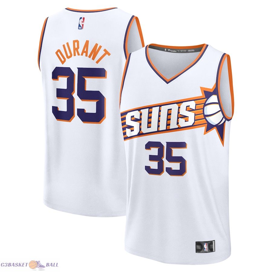 Youth Phoenix Suns Kevin Durant Fanatics White Fast Break Replica Player Jersey - Association Edition