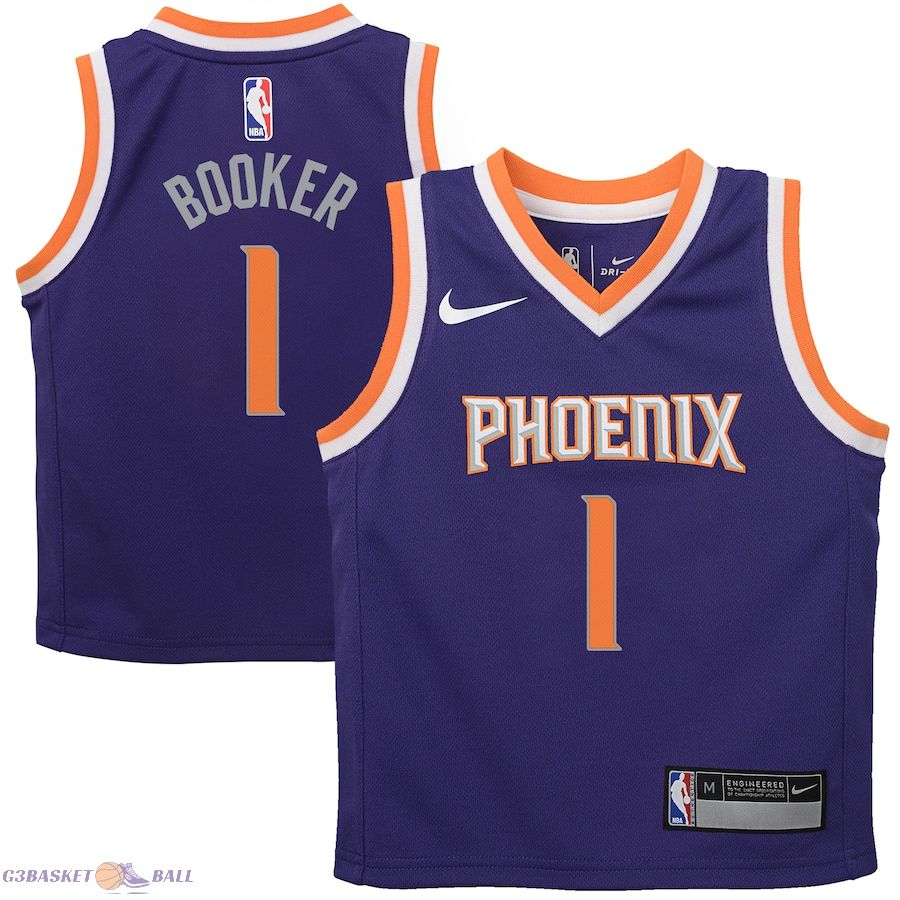 Preschool Phoenix Suns Devin Booker Purple Replica Jersey - Icon Edition