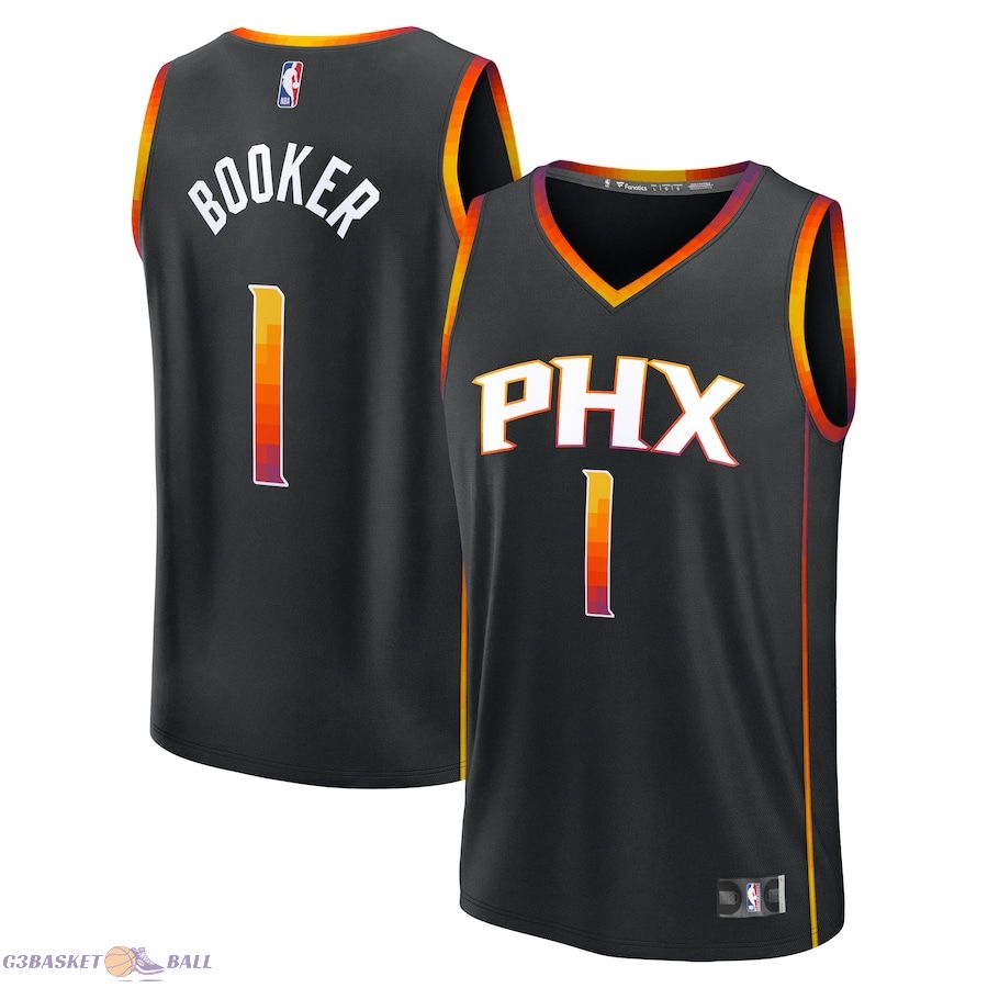 Youth Phoenix Suns Devin Booker Fanatics Black Fast Break Replica Player Jersey - Statement Edition