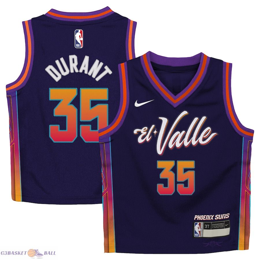 Toddler Phoenix Suns Kevin Durant Purple 2023/24 Swingman Replica Jersey - City Edition