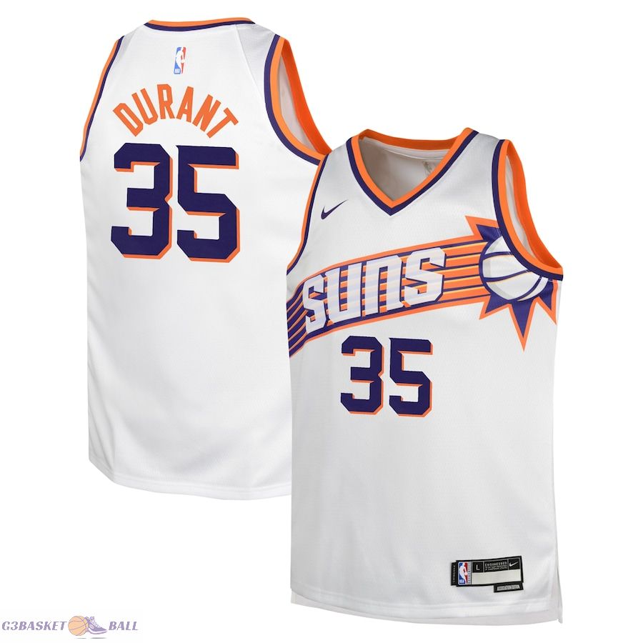 Youth Phoenix Suns Kevin Durant White Swingman Jersey - Association Edition