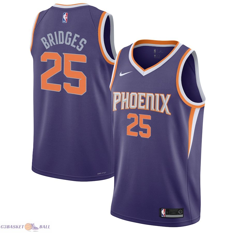 Youth Phoenix Suns Mikal Bridges Purple Swingman Jersey - Icon Edition