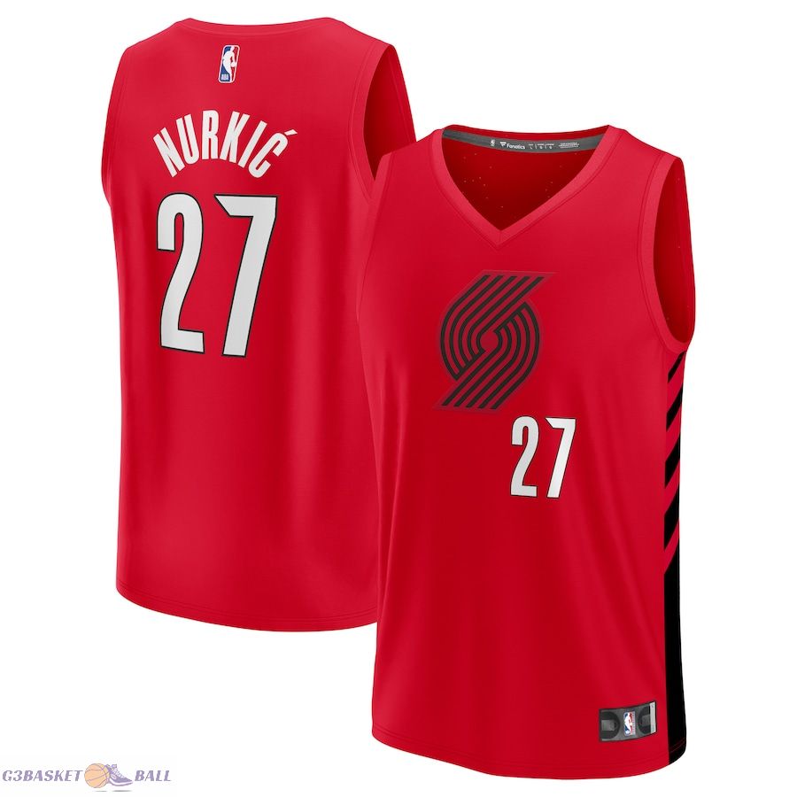 Men's Portland Trail Blazers Jusuf Nurkic Fanatics Red Fast Break Replica Player Jersey - Statement Edition