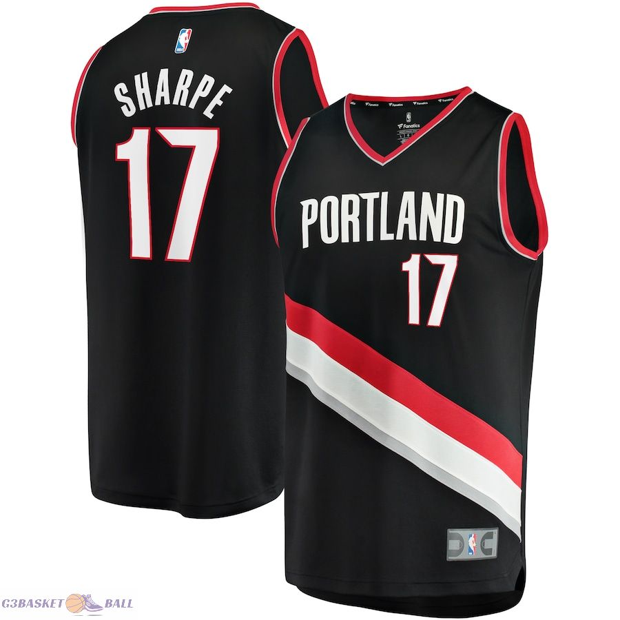 Men's Portland Trail Blazers Shaedon Sharpe Fanatics Black Fast Break Replica Player Jersey - Icon Edition