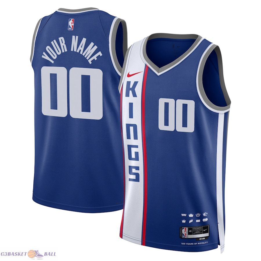 Unisex Sacramento Kings Blue 2023/24 Custom Swingman Jersey - City Edition