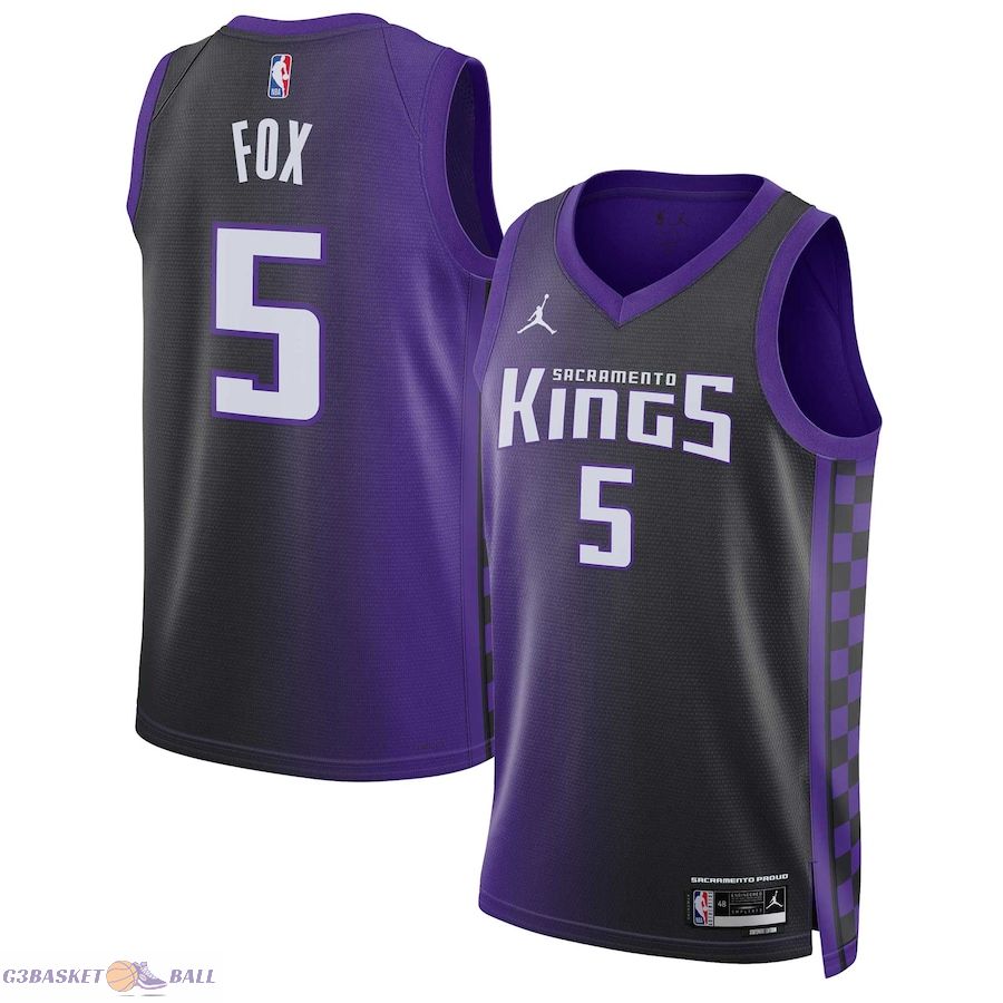 Unisex Sacramento Kings De'Aaron Fox Jordan Brand Purple Swingman Jersey - Statement Edition