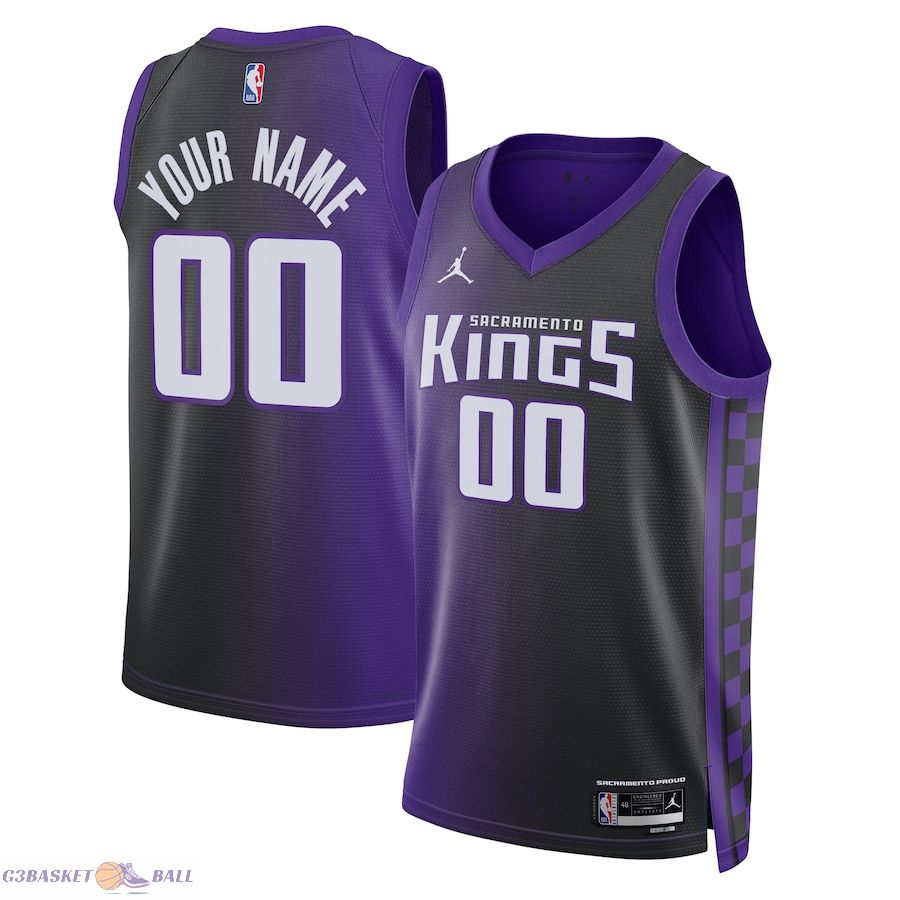 Unisex Sacramento Kings Jordan Brand Purple Swingman Custom Jersey - Statement Edition