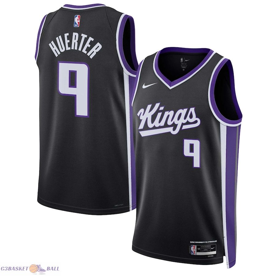 Unisex Sacramento Kings Kevin Huerter Black Swingman Jersey - Icon Edition