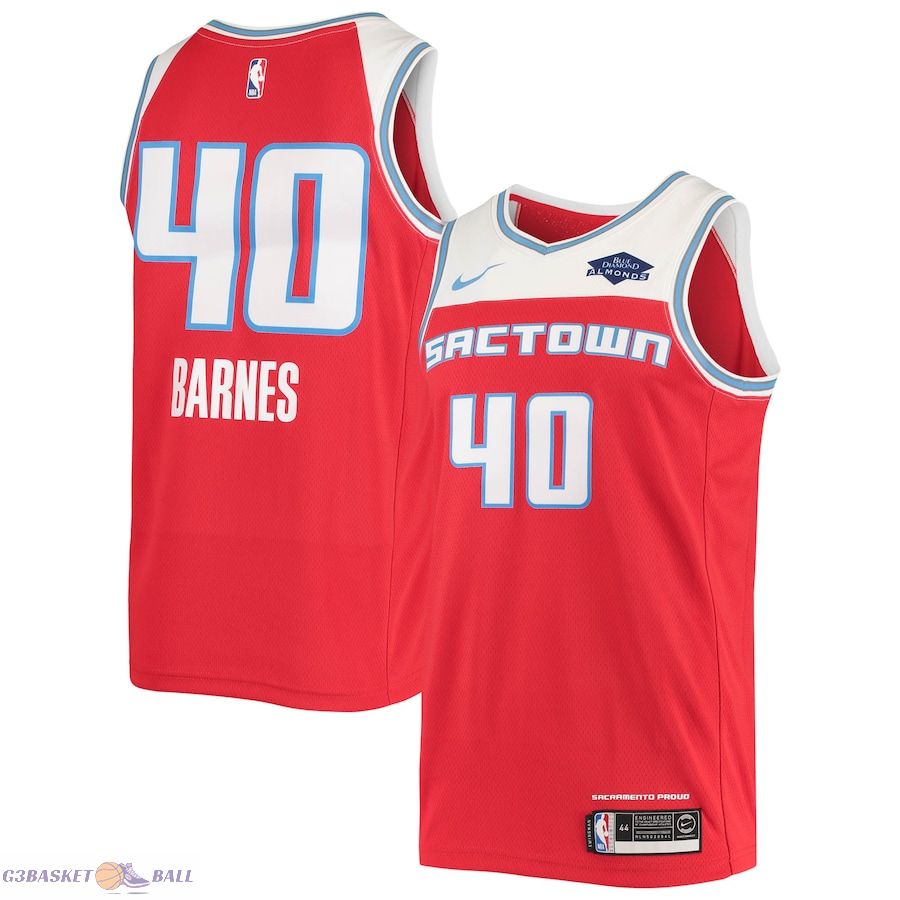 Men's Sacramento Kings Harrison Barnes Red Swingman Jersey