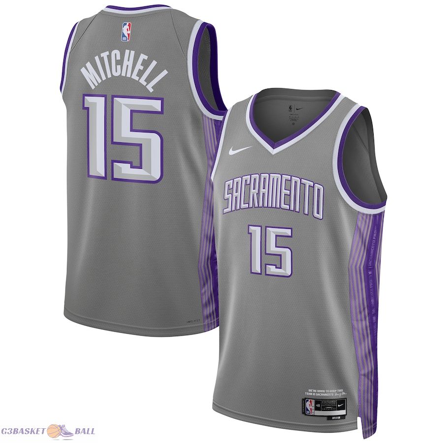 Unisex Sacramento Kings Davion Mitchell Anthracite 2022/23 Swingman Jersey - City Edition