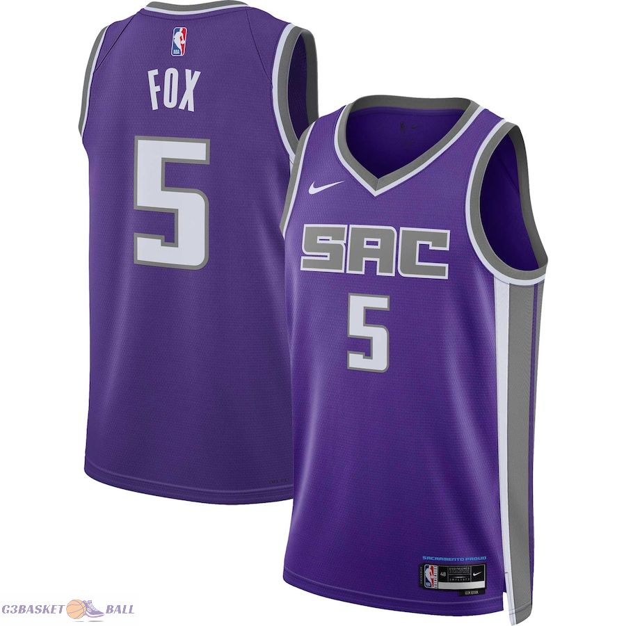 Unisex Sacramento Kings De'Aaron Fox Purple Swingman Jersey - Icon Edition