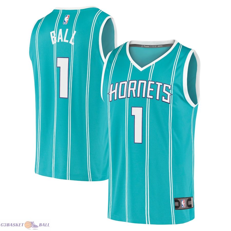 Men's Charlotte Hornets LaMelo Ball Fanatics Teal Fast Break Replica Jersey - Icon Edition