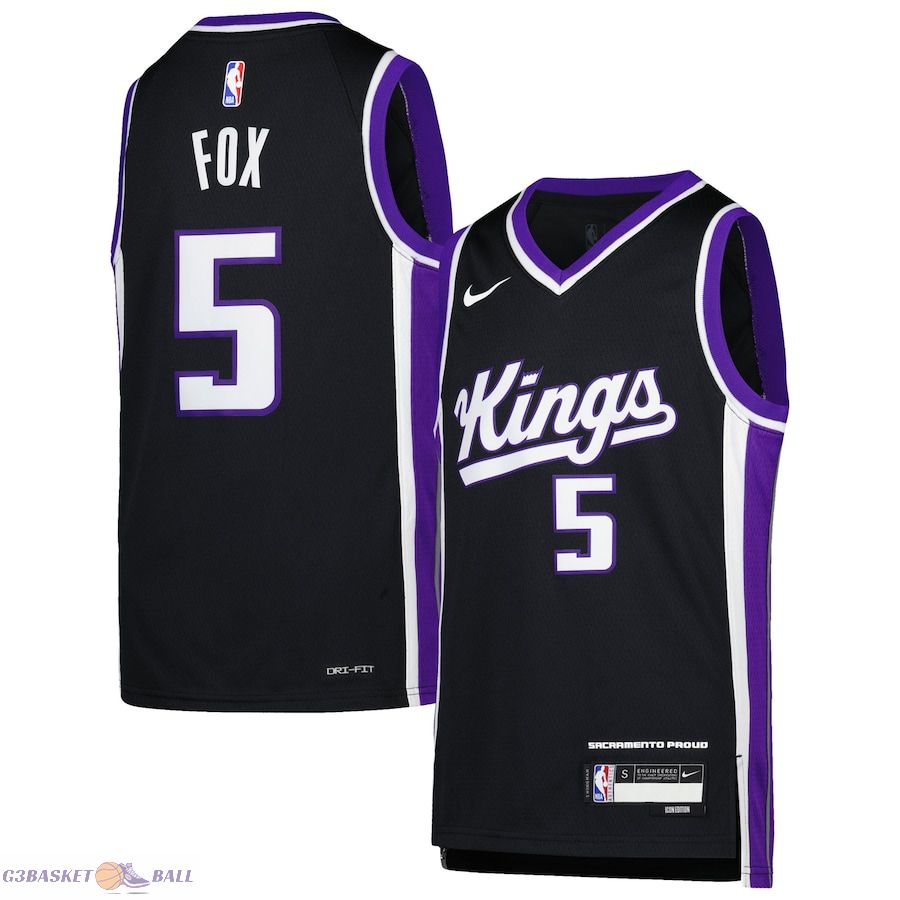 Youth Sacramento Kings De'Aaron Fox Purple Swingman Jersey - Icon Edition