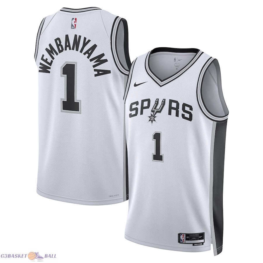 Unisex San Antonio Spurs Victor Wembanyama White Swingman Jersey - Association Edition