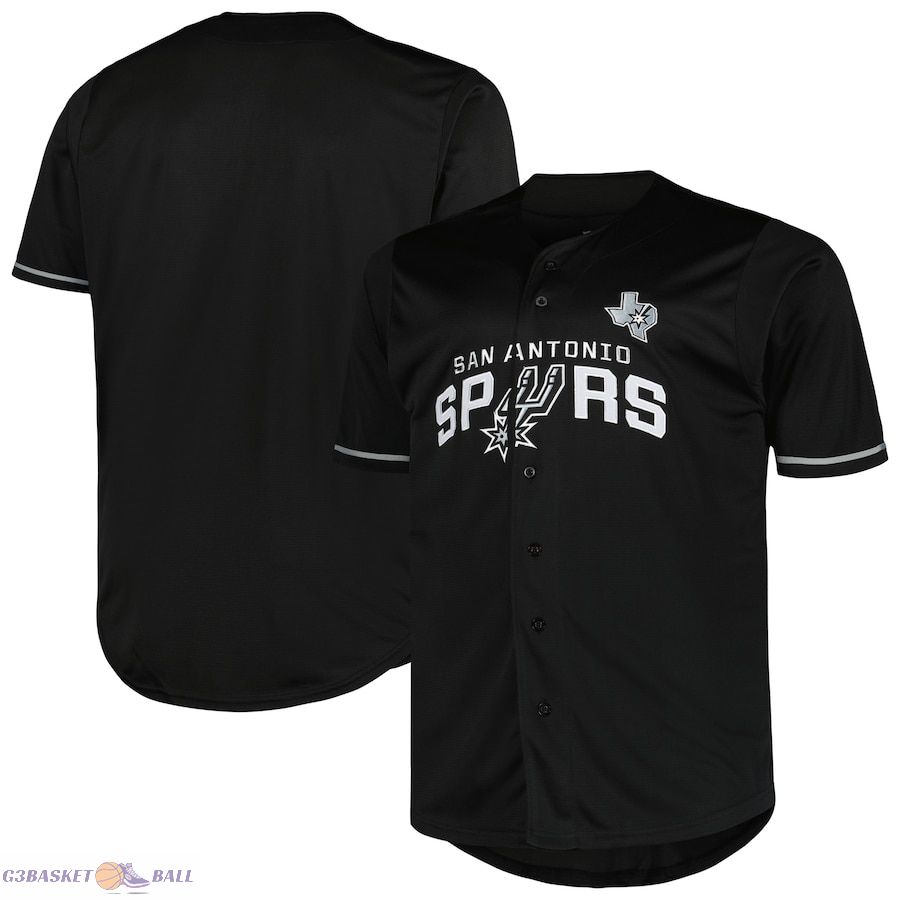 Men's San Antonio Spurs Profile Black Big & Tall Pop Jersey