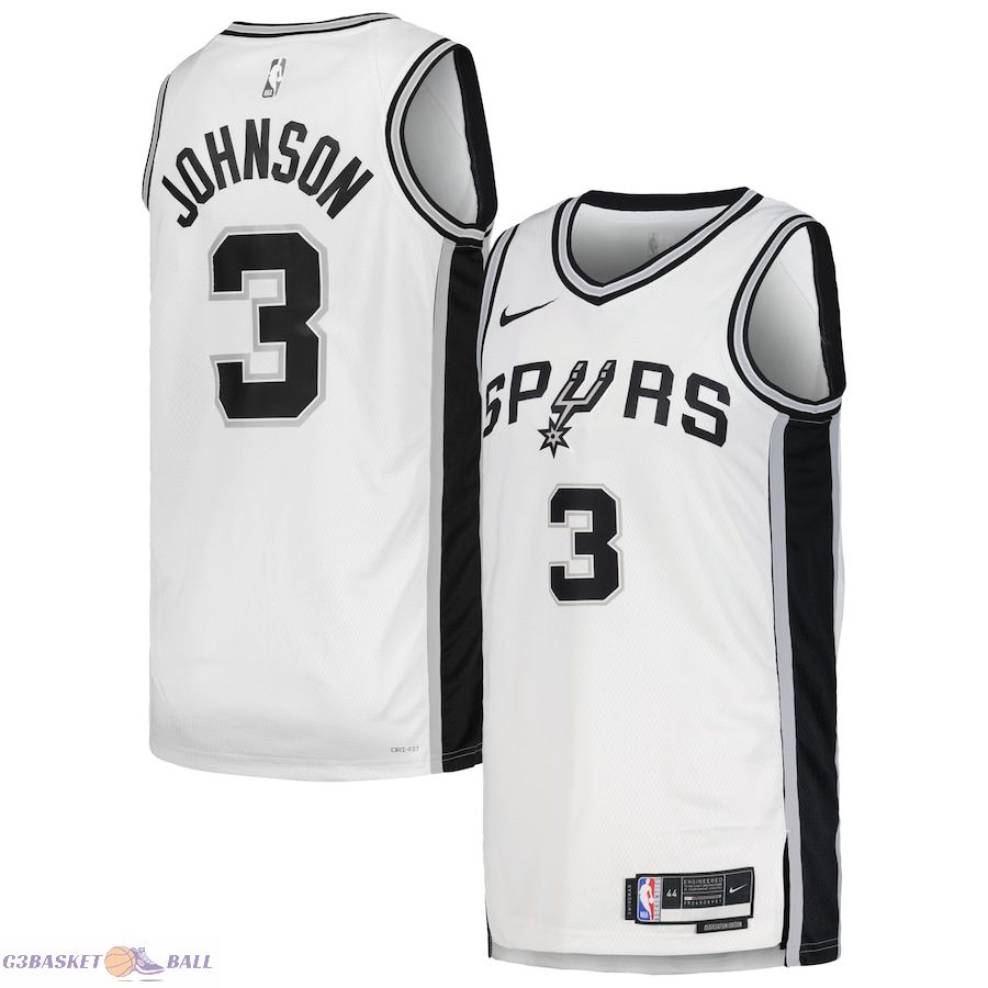 Unisex San Antonio Spurs Keldon Johnson White Swingman Jersey - Association Edition