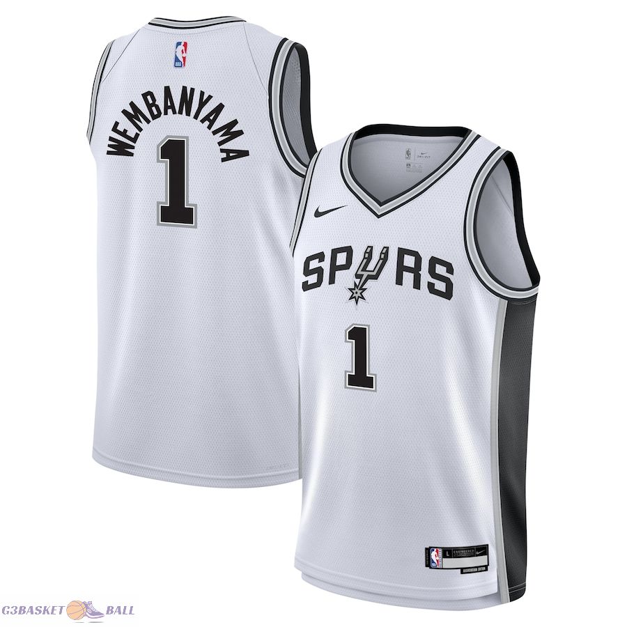 Youth San Antonio Spurs Victor Wembanyama White Swingman Jersey - Association Edition