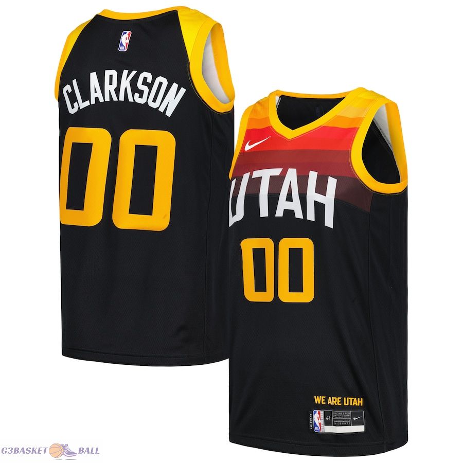 Men's Utah Jazz Jordan Clarkson Black Swingman Player Jersey - City Edition