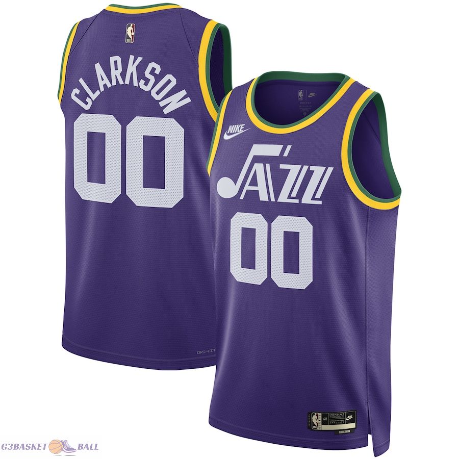 Unisex Utah Jazz Jordan Clarkson Purple Swingman Replica Jersey - Classic Edition