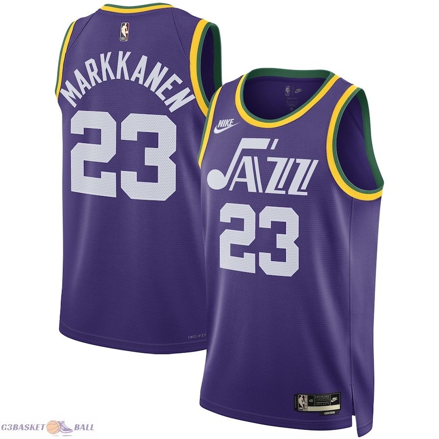 Unisex Utah Jazz Lauri Markkanen Purple 2023/24 Swingman Replica Jersey - Classic Edition