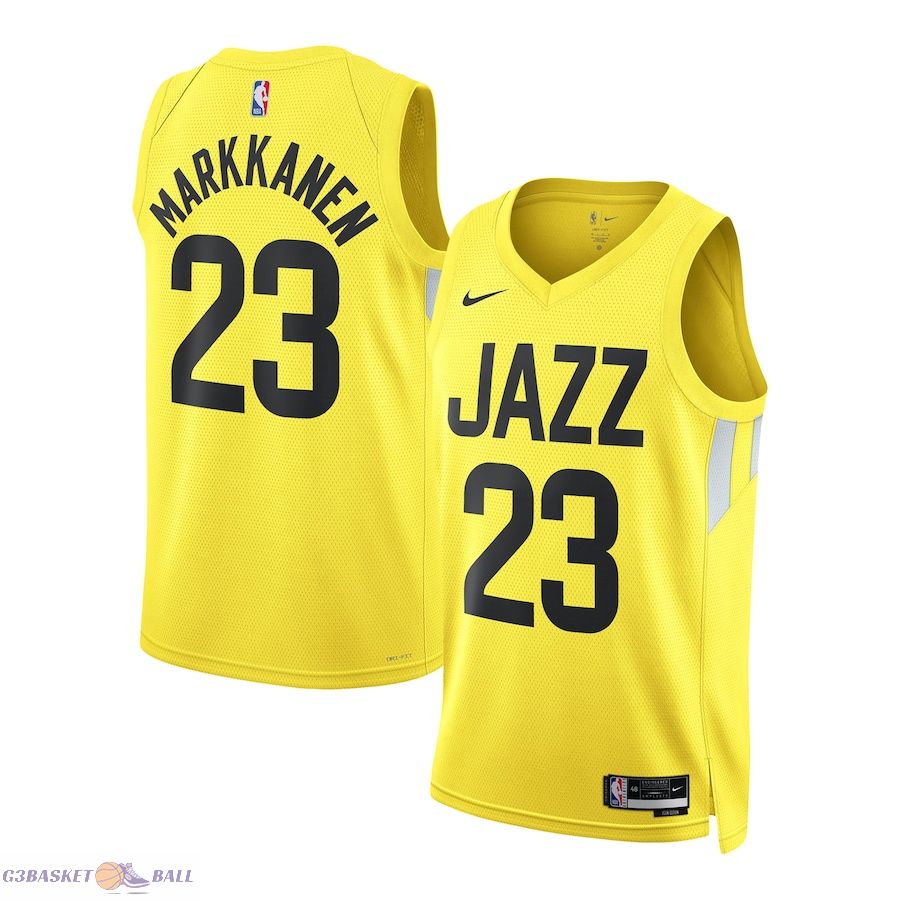 Unisex Utah Jazz Lauri Markkanen Gold Swingman Jersey - Icon Edition