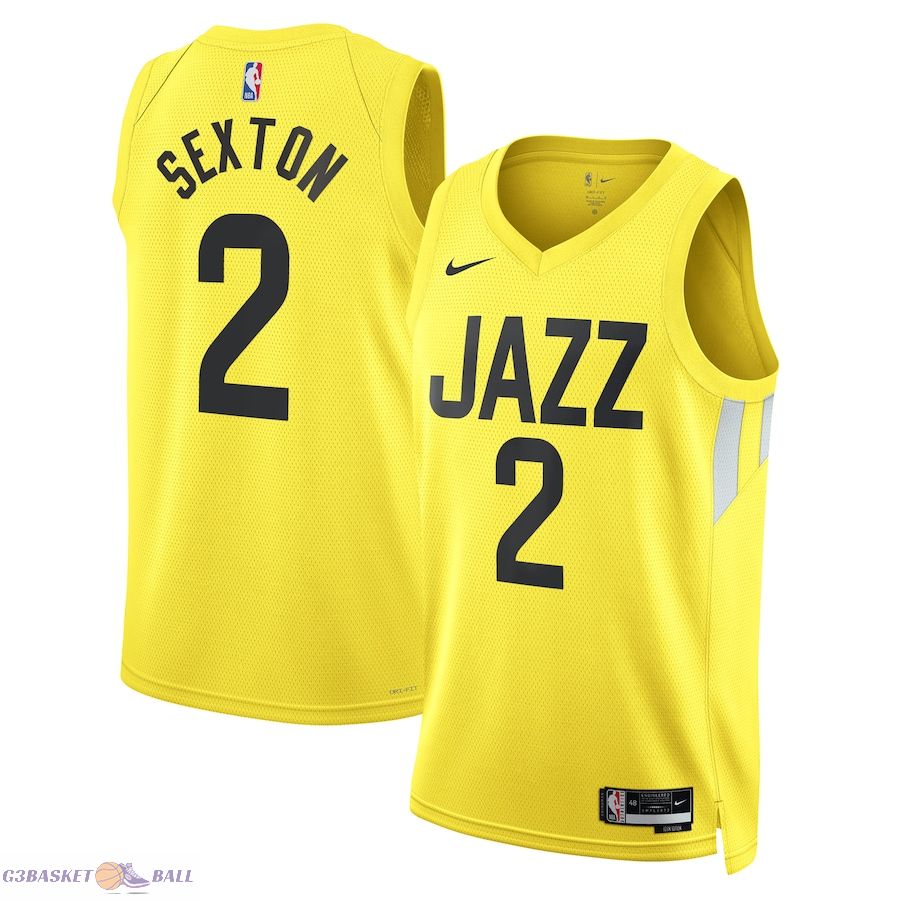 Unisex Utah Jazz Collin Sexton Gold Swingman Jersey - Icon Edition