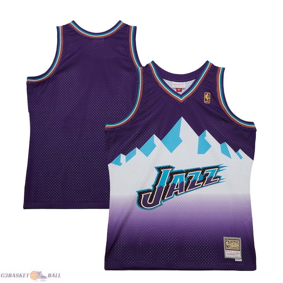 Men's Utah Jazz Mitchell & Ness Purple 1996-97 Hardwood Classics Swingman Jersey