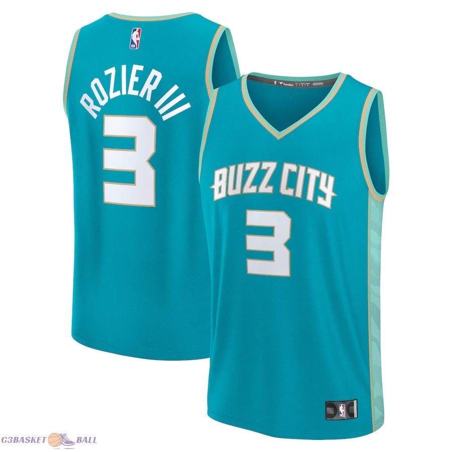 Men's Charlotte Hornets Terry Rozier Fanatics Teal Fast Break Jersey - City Edition