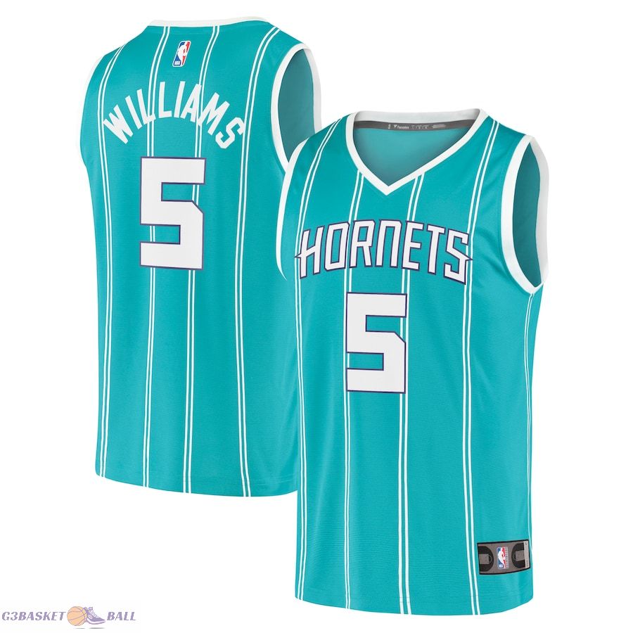 Men's Charlotte Hornets Mark Williams Fanatics Teal Fast Break Replica Player Jersey - Icon Edition