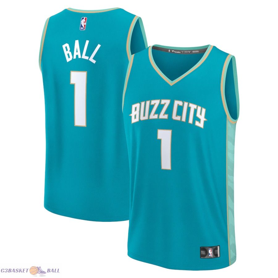 Men's Charlotte Hornets LaMelo Ball Fanatics Teal Fast Break Jersey - City Edition