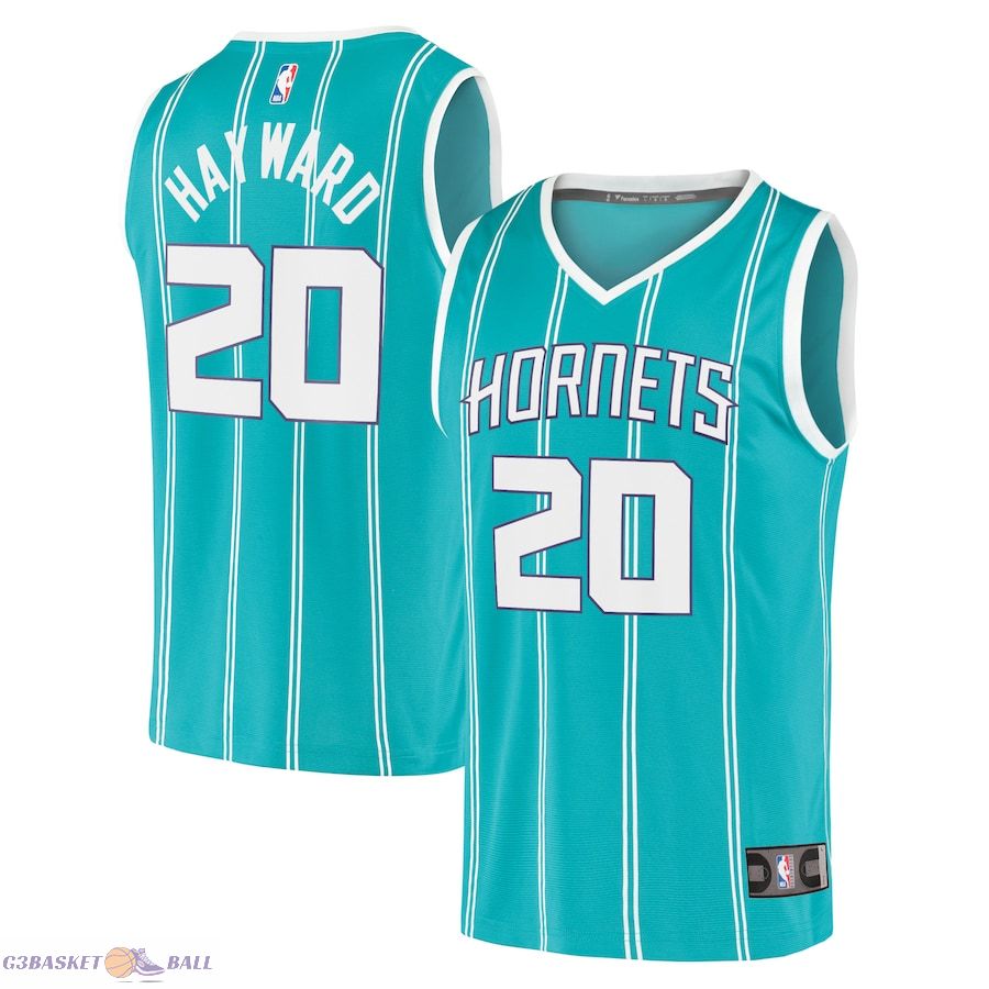 Men's Charlotte Hornets Gordon Hayward Fanatics Teal 2020/21 Fast Break Replica Player Jersey - Icon Edition