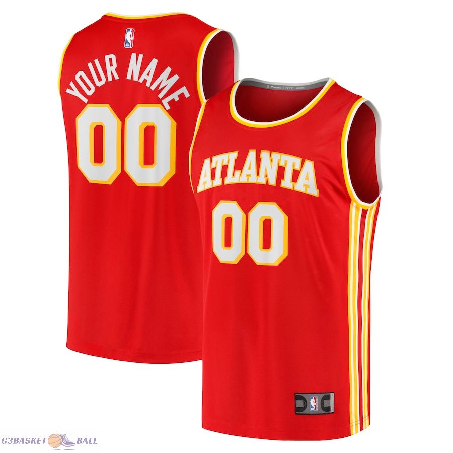 Men's Atlanta Hawks Fanatics Red Fast Break Replica Custom Jersey - Icon Edition