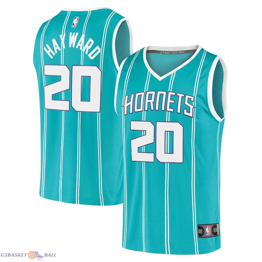 Men's Charlotte Hornets Gordon Hayward Fanatics Teal Fast Break Replica Jersey - Icon Edition