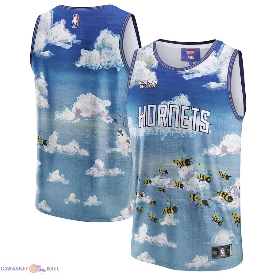 Unisex Charlotte Hornets NBA & KidSuper Studios by Fanatics Blue Hometown Jersey